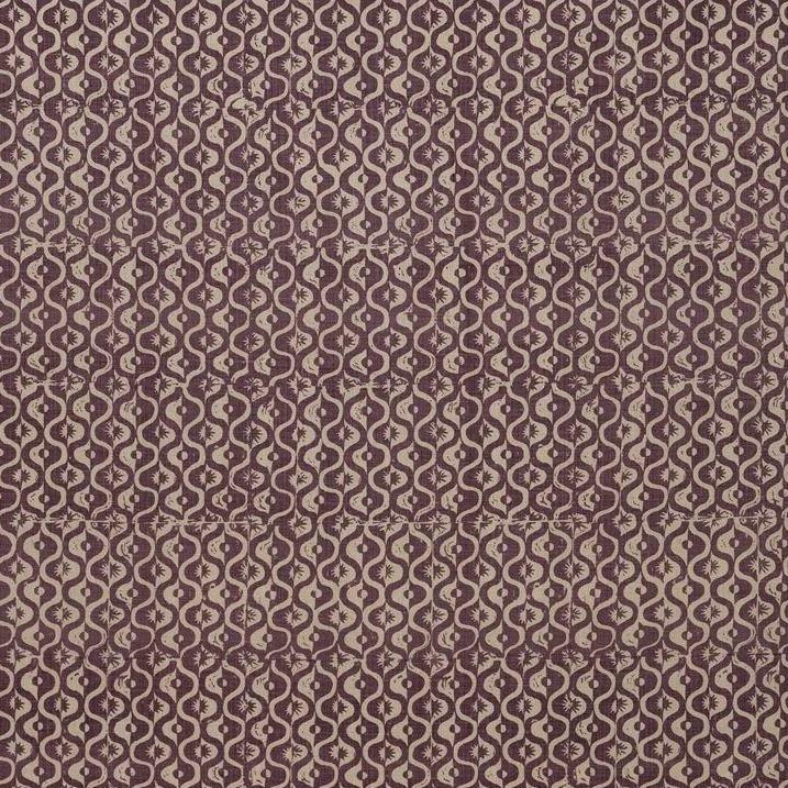 Sample BFC-3669.909.0 Small Medallion, Aubergine Multipurpose Fabric by Lee Jofa