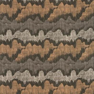 Sample GWF-3755.811.0 Cascadia Black Modern Chinoiserie Lee Jofa Modern Fabric