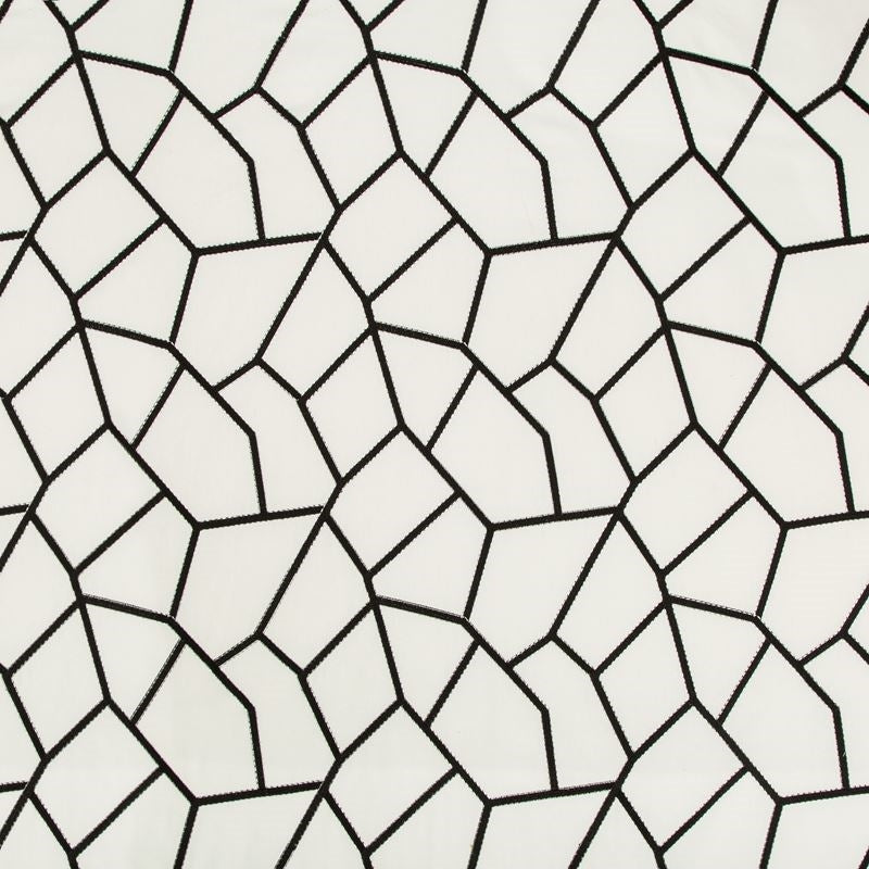 Sample 35736.18.0 Black Multipurpose Geometric Fabric by Kravet Design
