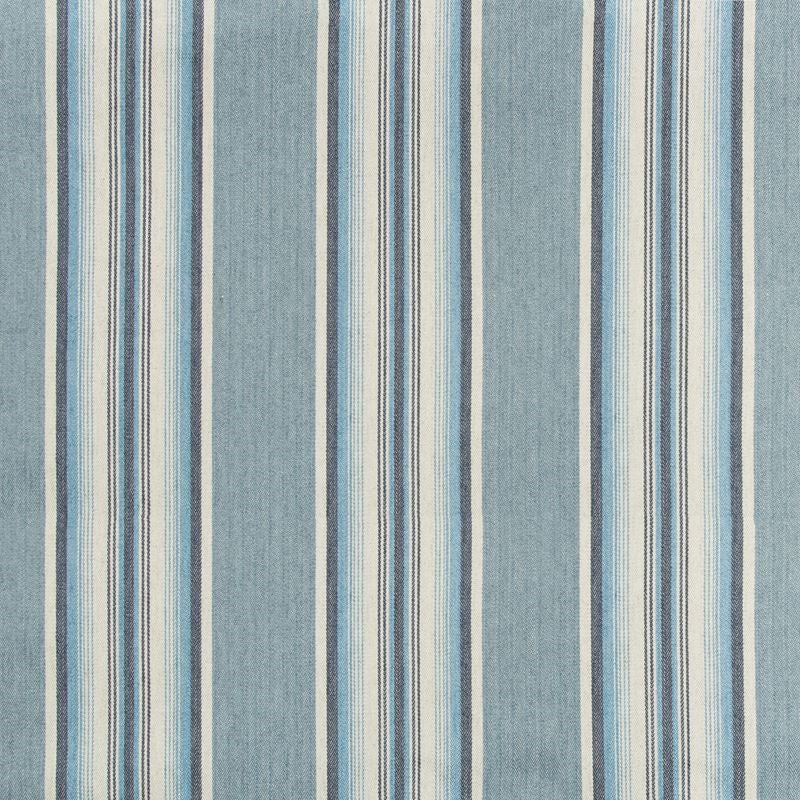 Sample 35169.5.0 Lodeve Ticking Cornflower Blue Upholstery Stripes Fabric by Kravet Design
