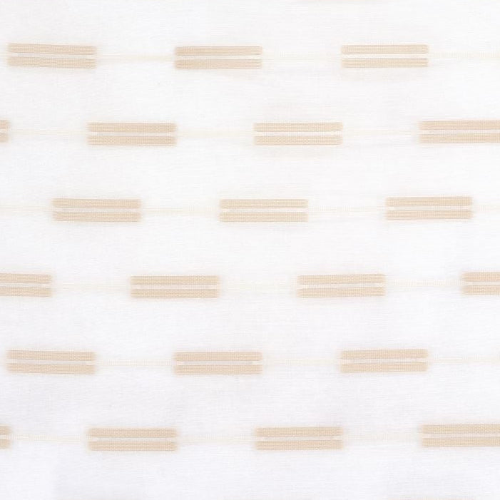 Sample 4281.16.0 Lois Soft Gold Ivory Drapery Stripes Fabric by Kravet Contract