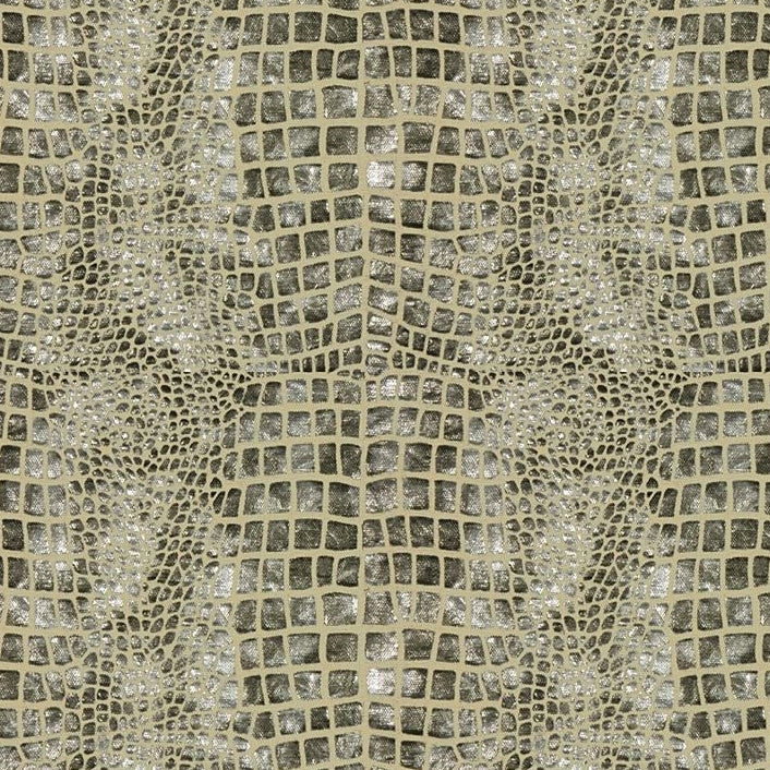 Sample MOCK CROC.21.0 Mock Croc Gargoyle Grey Multipurpose Metallic Fabric by Kravet Couture