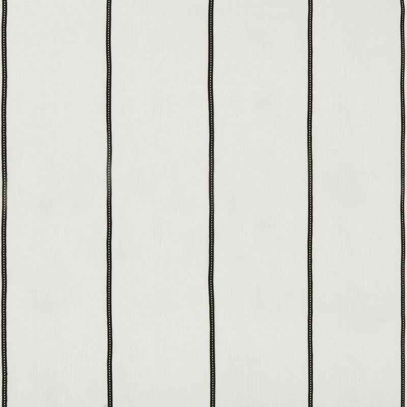 Sample 4566.81.0 Median Piano White Drapery Stripes Fabric by Kravet Design