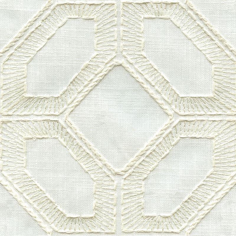 Sample 34487.1.0 White Multipurpose Geometric Fabric by Kravet Design