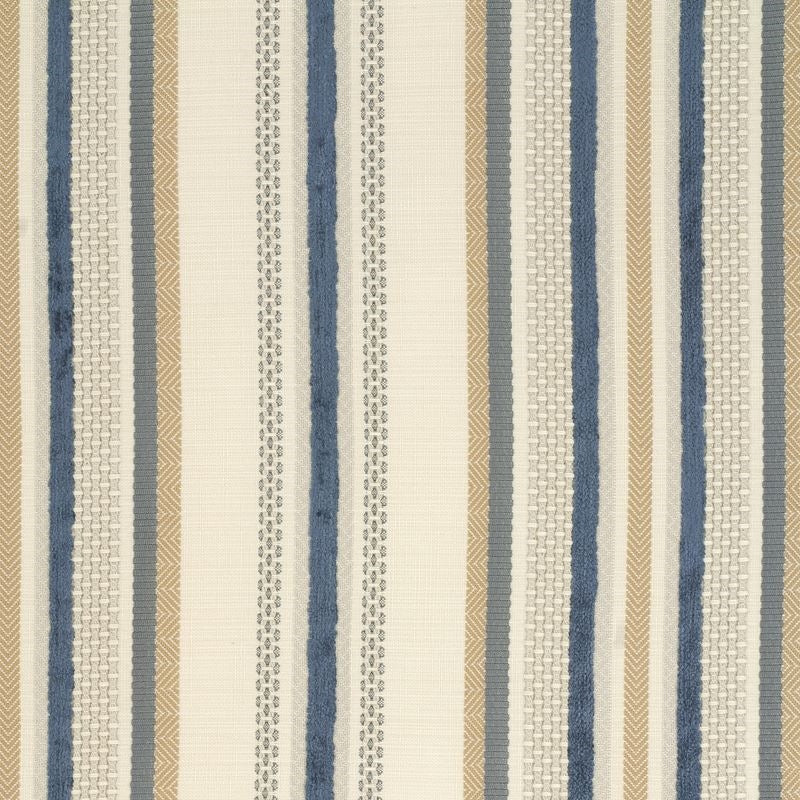 Sample 34727.516.0 Ivory Upholstery Stripes Fabric by Kravet Design