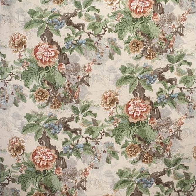 Sample 2017141.123.0 Chinese Lantern Ii, Spring Multipurpose Fabric by Lee Jofa