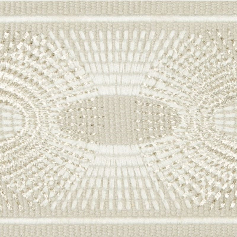 Sample T30766.11.0 Deco Rays Soft Grey Light Grey Trim Fabric by Kravet Design