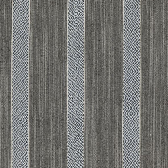 Sample ED85305-680 Rexford Indigo Stripes Threads Fabric