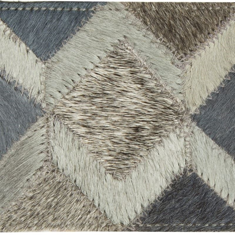 Sample T30760.815.0 Diamond Hide Steel Grey Dark Blue Trim Fabric by Kravet Design