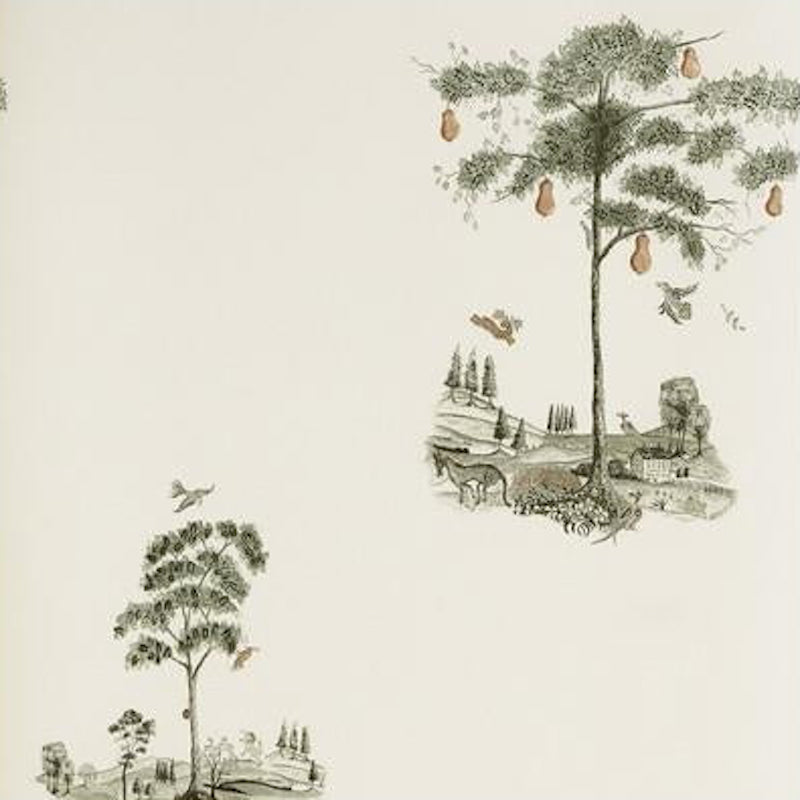 Sample AMW10055.11.0 Pear Tree, Graphite by Kravet Couture Wallpaper