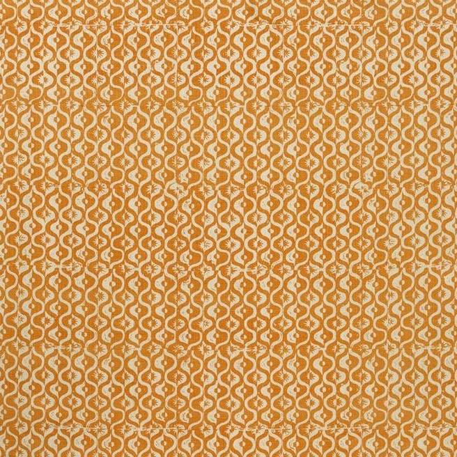 Sample BFC-3669.12.0 Small Medallion, Tangerine Multipurpose Fabric by Lee Jofa