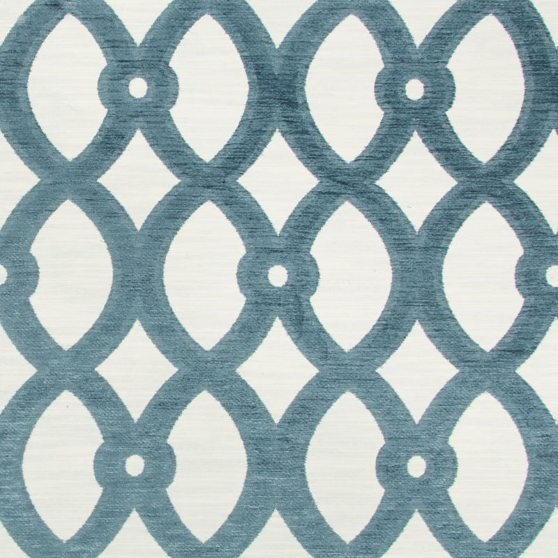 Sample 34702.5.0 White Upholstery Lattice Scrollwork Fabric by Kravet Design
