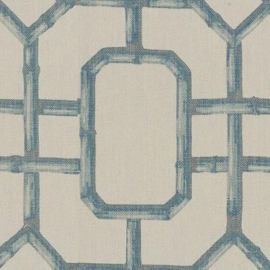 Sample BAMBU FRET.15.0 Bambu Fret Ciel Light Blue Multipurpose Asian Fabric by Kravet Couture