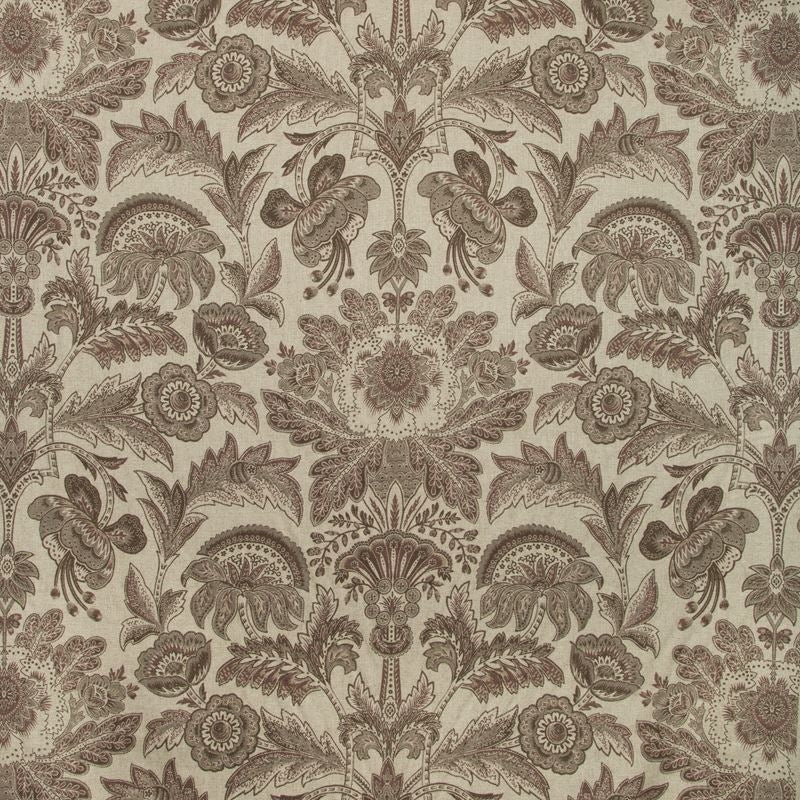 Sample KENT MANOR.10.0 Kent Manor Aubergine Neutral Upholstery Jacobeans Fabric by Kravet Couture