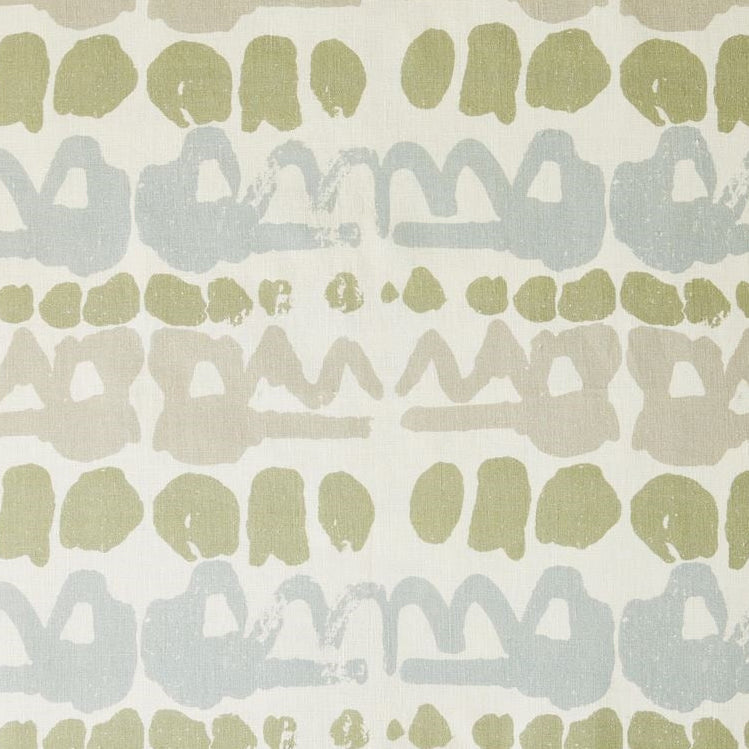 Sample BFC-3649.1130 BLITHFIELD Altamira Green/Stone Contemporary Lee Jofa Fabric