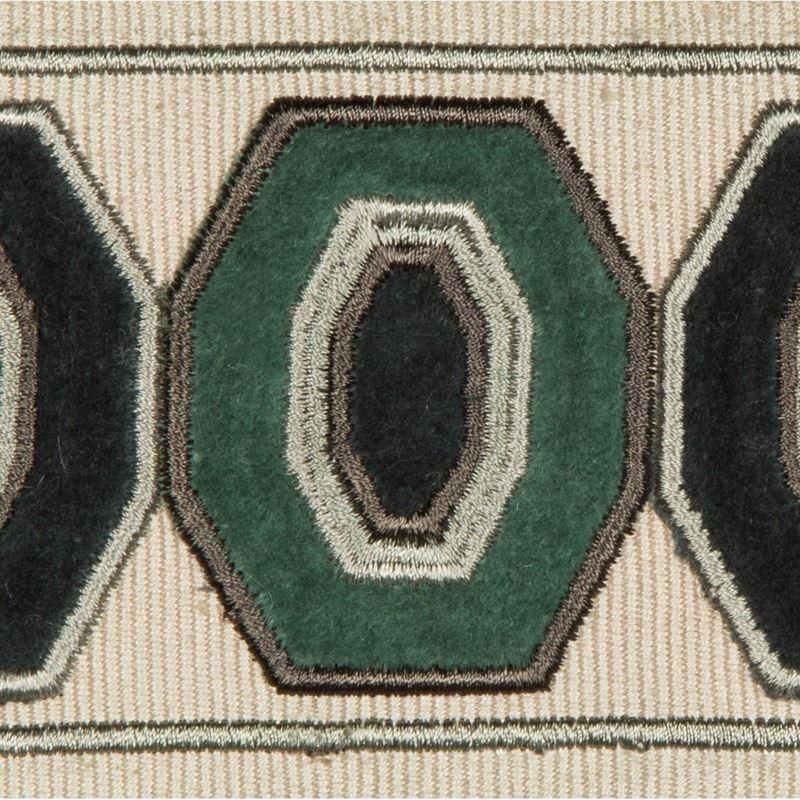 Sample T30772.1153.0 Geodex Teal Teal Trim Fabric by Kravet Design