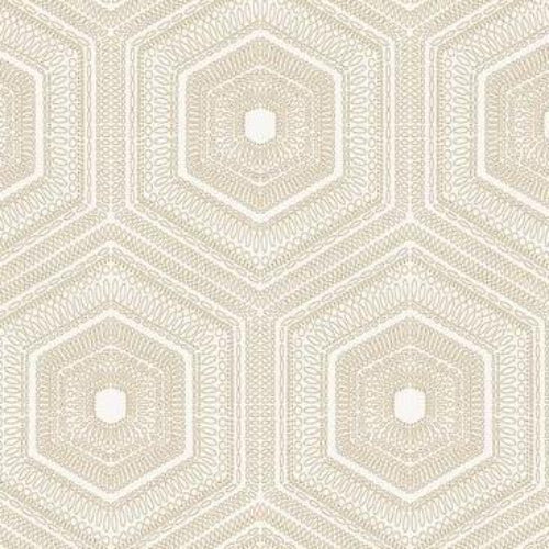 Sample WTP4035.WT.0 Concentric Groove Champagne Geometric Winfield Thybony Wallpaper