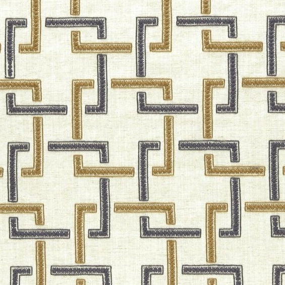 Sample F0960-01 Sekai Charcoal/Cinnamon Clarke And Clarke Fabric