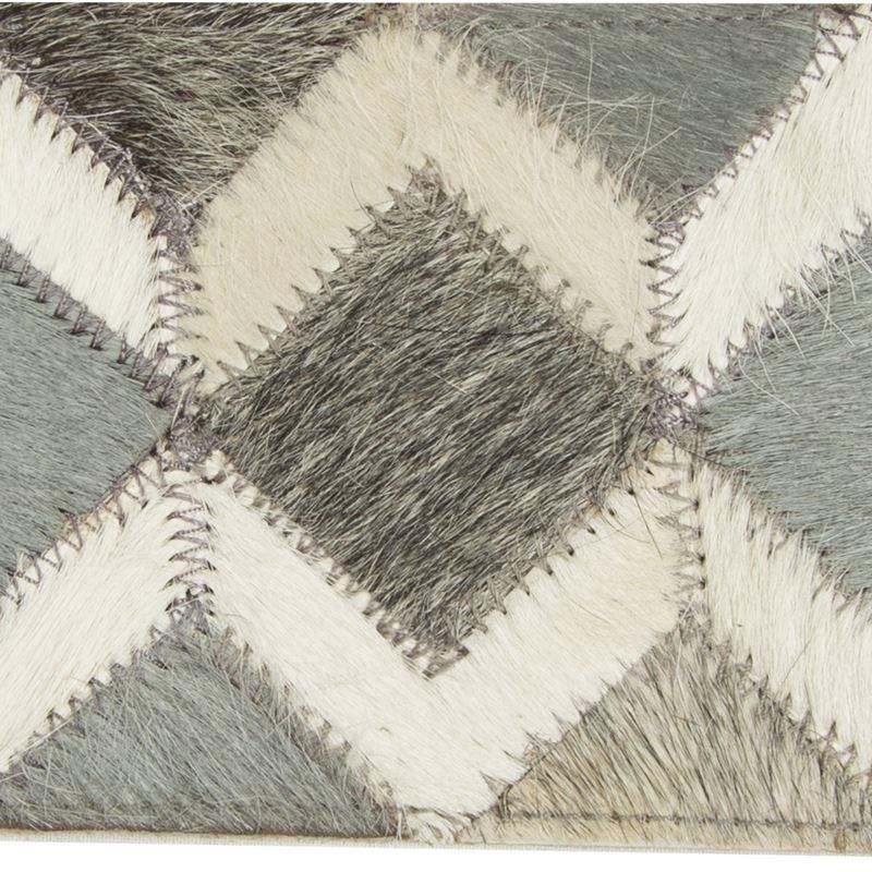 Sample T30760.811.0 Diamond Hide Dapple Grey Light Grey Trim Fabric by Kravet Design