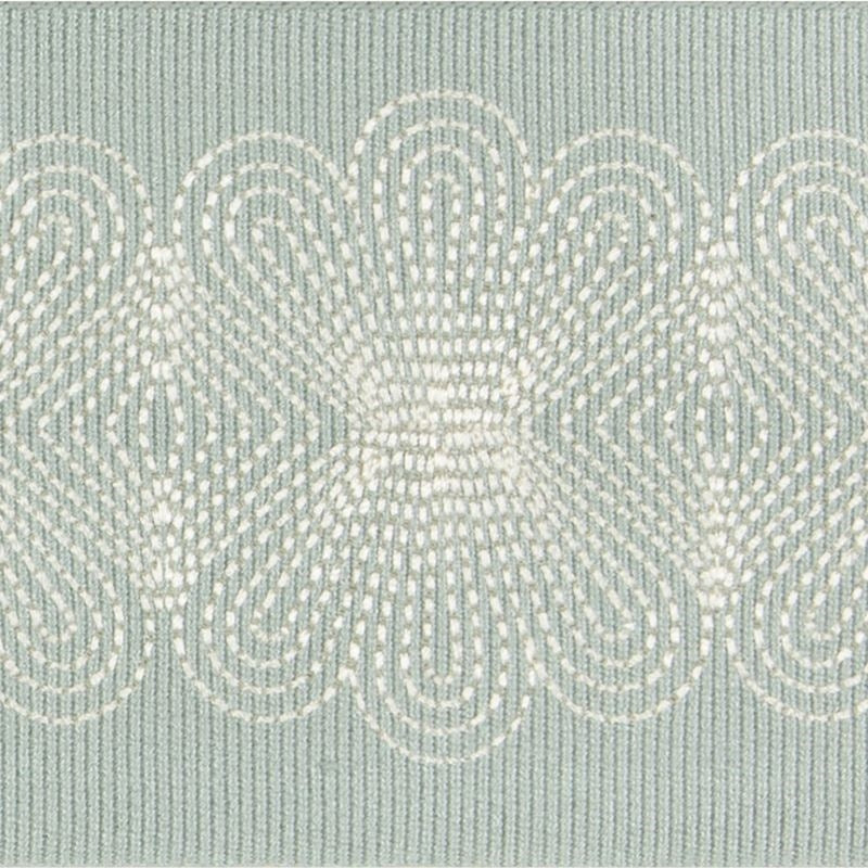 Sample T30763.136.0 Flower Stitch Mineral Mineral Trim Fabric by Kravet Design