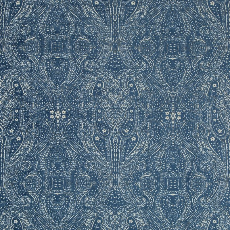 Sample 35007.505.0 Blue Upholstery Paisley Fabric by Kravet Design
