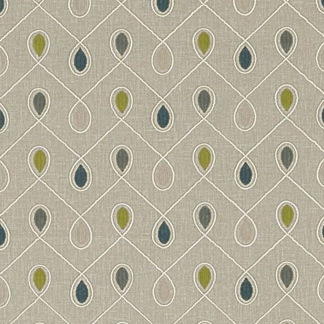Sample F0936-06 Healey Teal/Acacia Clarke And Clarke Fabric