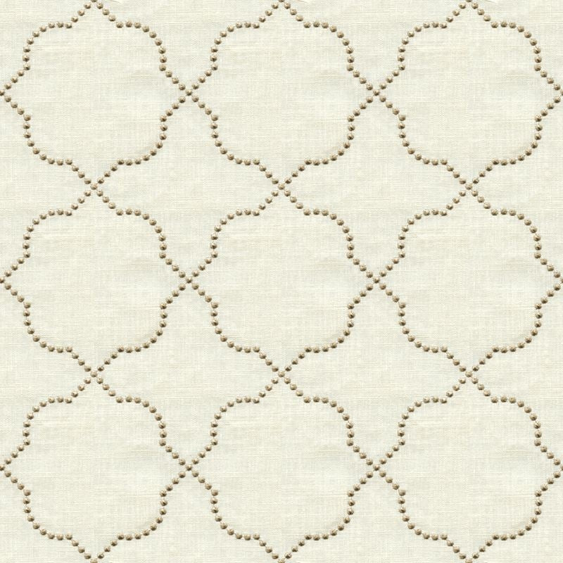 Sample 4072.116.0 Tabari Bone Ivory Drapery Geometric Fabric by Kravet Design