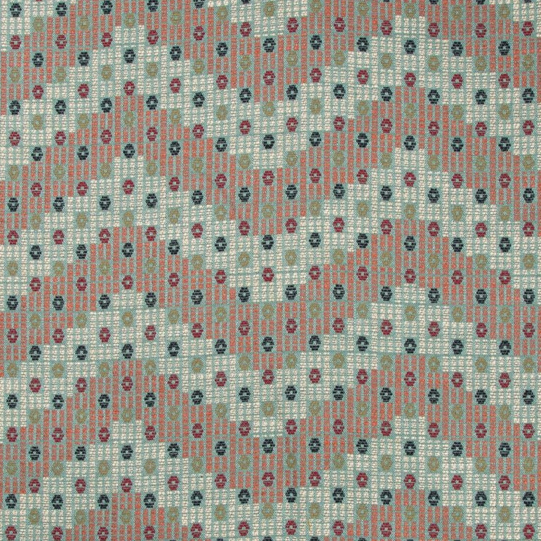 Sample 2017145.539 MERKATO Addis Ababa Aqua/Multi Ethnic Lee Jofa Fabric