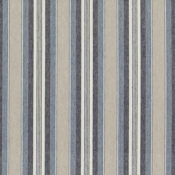 Sample ED85301-680 Lovisa Indigo Stripes Threads Fabric