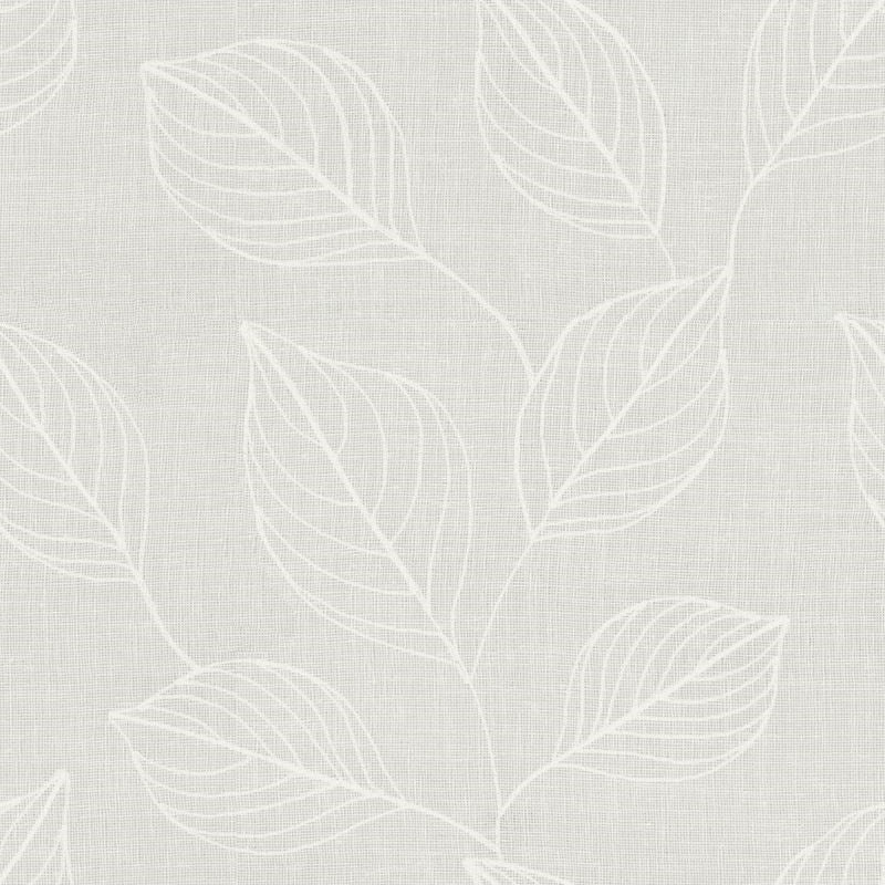 Sample 4539.1.0 White Drapery Botanical Foliage Fabric by Kravet Contract