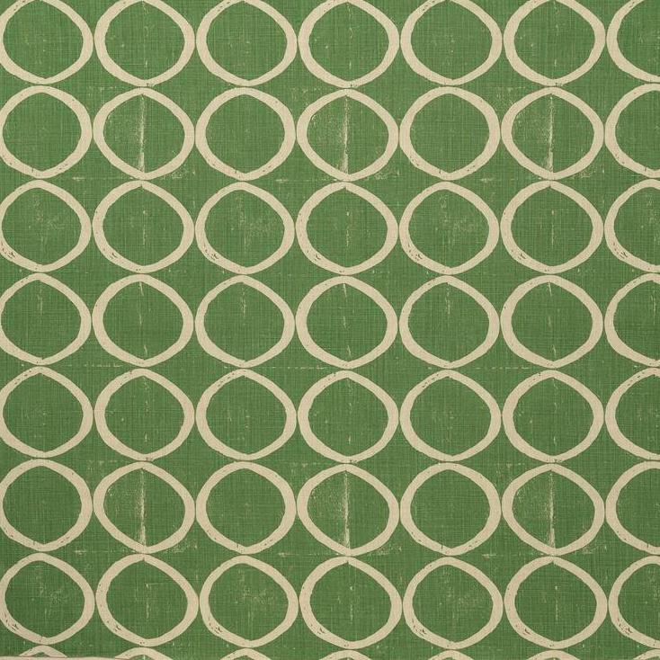 Sample BFC-3665.3.0 Circles, Forest Multipurpose Fabric by Lee Jofa