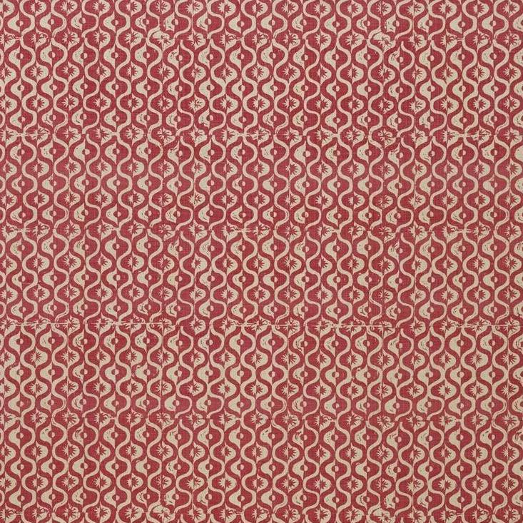 Sample BFC-3669.717.0 Small Medallion, Berry Multipurpose Fabric by Lee Jofa