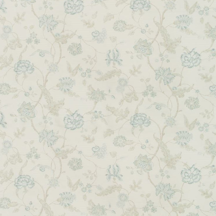 Sample 2018142.113.0 Avignon Print, Aqua Sage Multipurpose Fabric by Lee Jofa