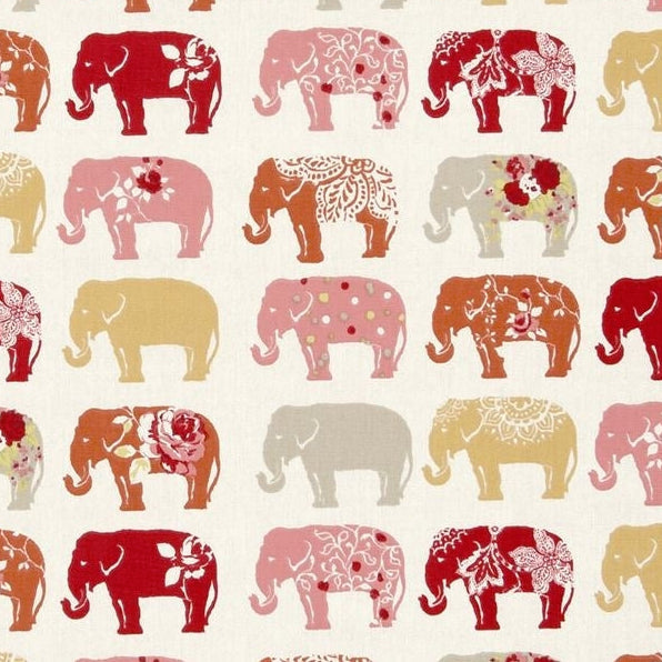 Sample F0794-02 Elephants Spice Animal/Insect Clarke And Clarke Fabric