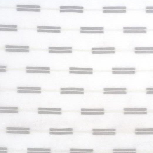 Sample 4281.11.0 Lois Silver Ivory Drapery Stripes Fabric by Kravet Contract