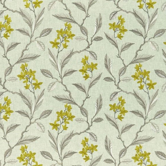 Sample F1008-01 Melrose Chartreuse Clarke And Clarke Fabric