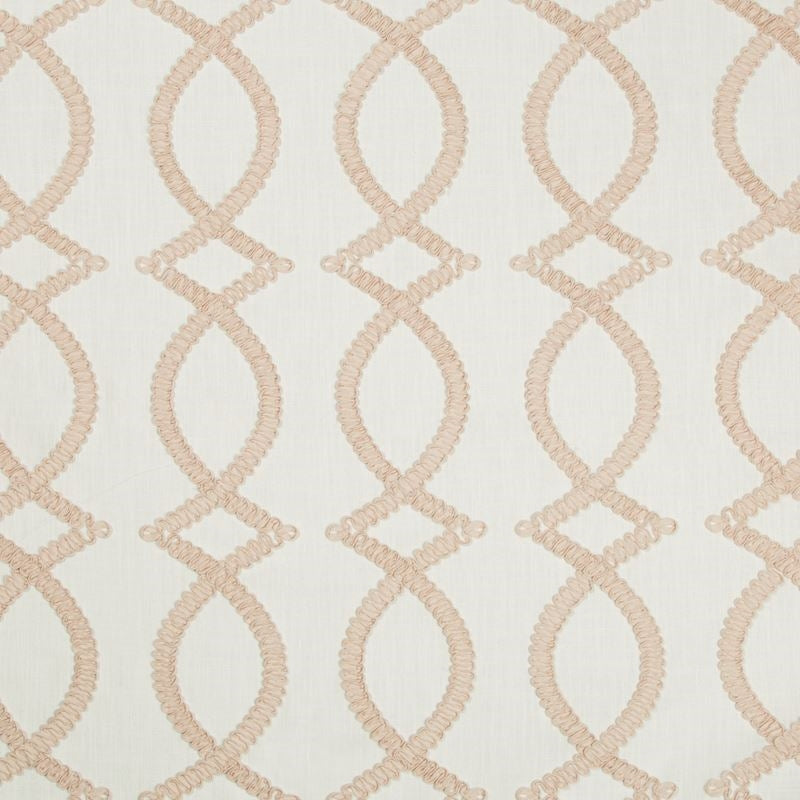 Sample 4097.17.0 Maxime Blush Pink Drapery Geometric Fabric by Kravet Design