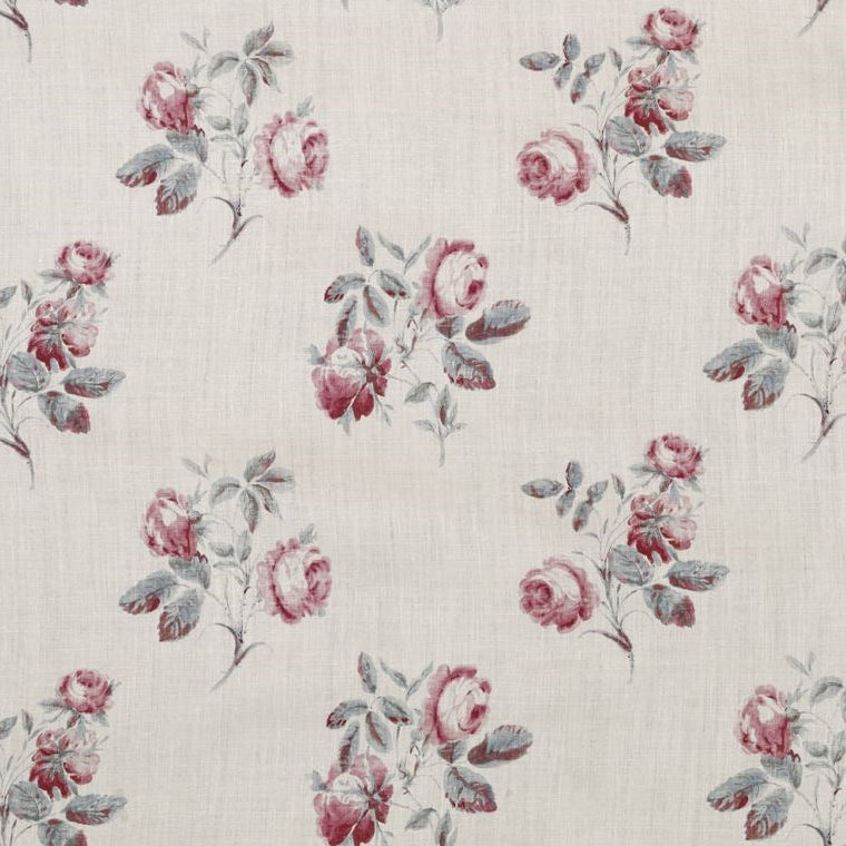 Sample BFC-3661.137 BLITHFIELD Simsbury Aqua/Pink Floral Medium (13 1/2 Inch) Lee Jofa Fabric