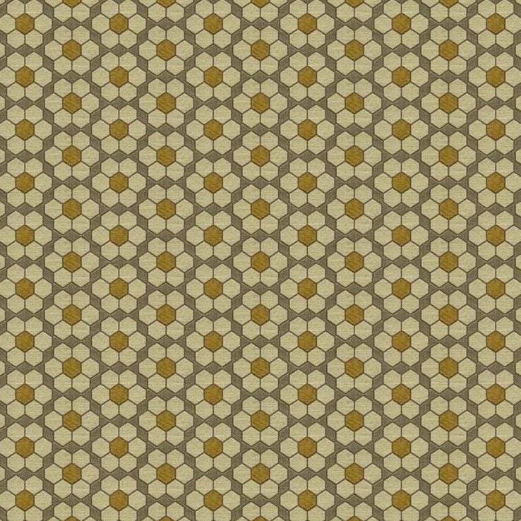 Sample 33943.640.0 Bursa Mosaic Lemon Drop Grey Upholstery Geometric Fabric by Kravet Contract