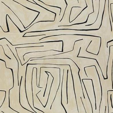 Sample GWF-3530.18.0 Graffito Neutral Modern/Contemporary Lee Jofa Modern Fabric
