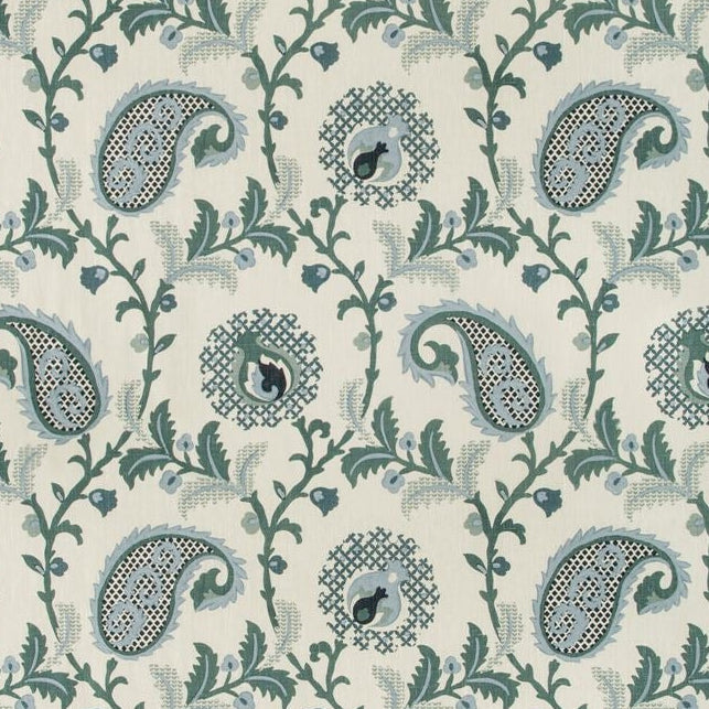 Sample SAUDADE.15.0 Saudade Paisley White Paisley Kravet Fabric Fabric