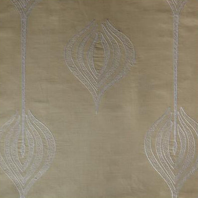 Sample GWF-2928.16.0 Tulip Embroidery Beige Modern/Contemporary Lee Jofa Modern Fabric