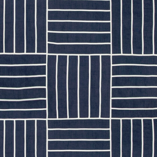 Sample 35510.51.0 Local Grid Blue Geometric Kravet Fabric Fabric