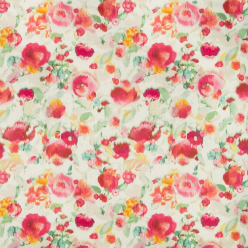 Sample FLORALHAZE.1935.0 Floralhaze Meadow Red Multipurpose Botanical Foliage Fabric by Kravet Design