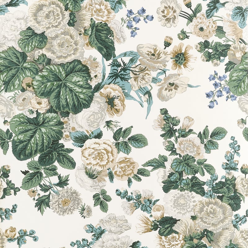 View Thibaut Wallpaper Product# T10510 pattern name Hidcote color name White. 