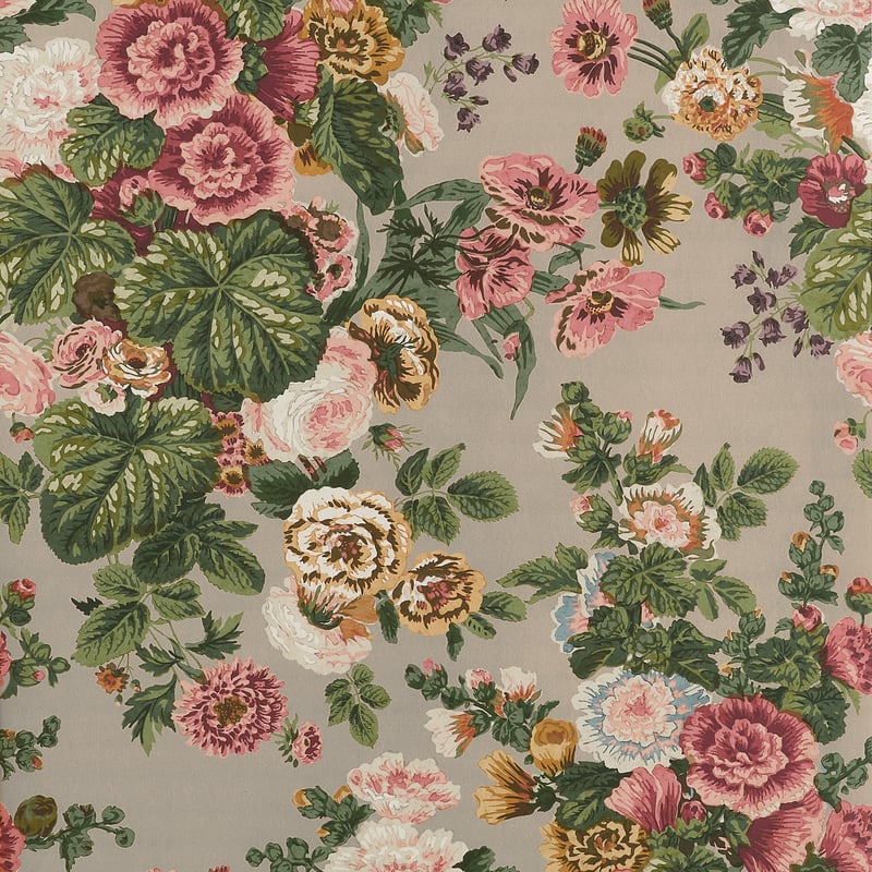 Save on Thibaut Wallpaper SKU T10514 pattern name Hidcote color name Beige and Coral. 