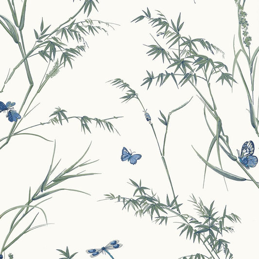 Purchase Thibaut Wallpaper Item T10528 pattern name Virginia color name Blue and Green. 