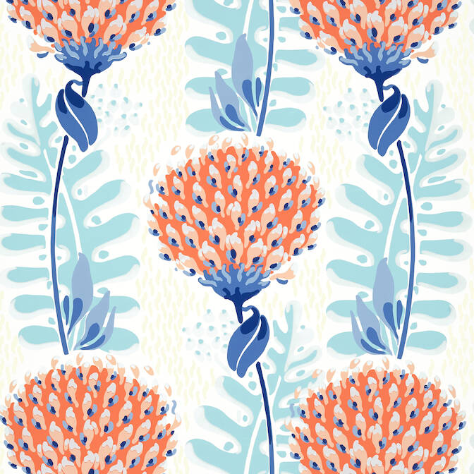 Purchase a sample of T10649 Tiverton, Ceylon Thibaut Wallpaper