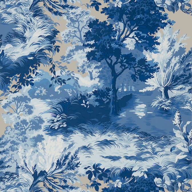 Purchase a sample of T10864 Lincoln Toile, Heritage Thibaut Wallpaper