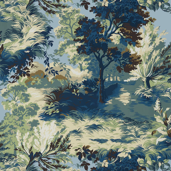Purchase a sample of T10867 Lincoln Toile, Heritage Thibaut Wallpaper